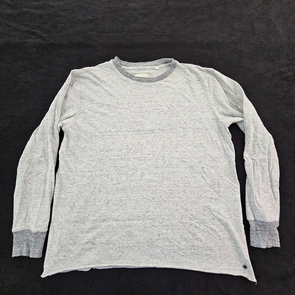American Essentials New York Gray Long Sleeve Cotton T-Shirt Women's M